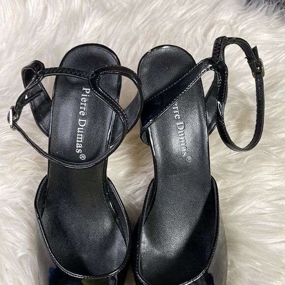 PIERRE DUMAS Womens Pointed Toe Black Stiletto Heels Witchy Fairy Goth Size 7M - Picture 4 of 9